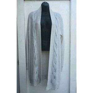 Neiman Marcus Gray Women's Med Cashmere Kimono Sweater Quiet Luxury Old Money